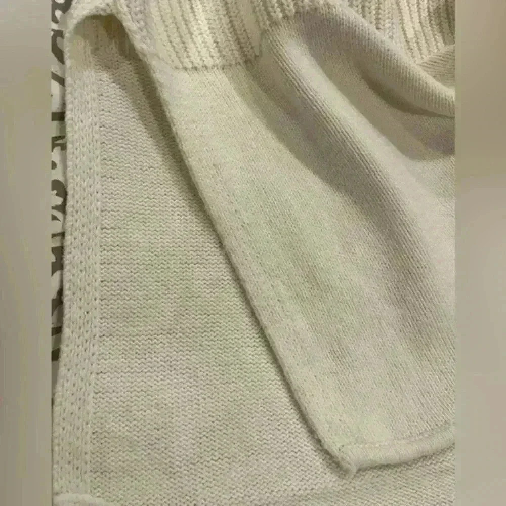 Anthropologie month ex sweater, sleeveless dress cream turtleneck size medium - Picture 6 of 9